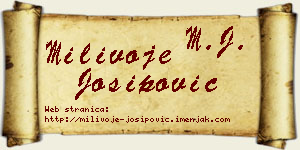 Milivoje Josipović vizit kartica
